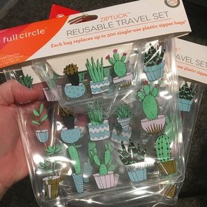 Full Circle zip tuck reusable travel set
